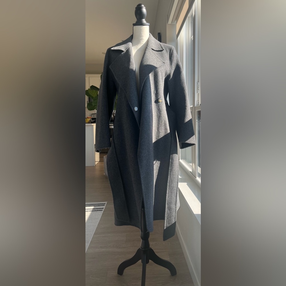 Petite Studio “Denver” Wool Coat | Charcoal | Size Small Petite HOLIDAY SALE